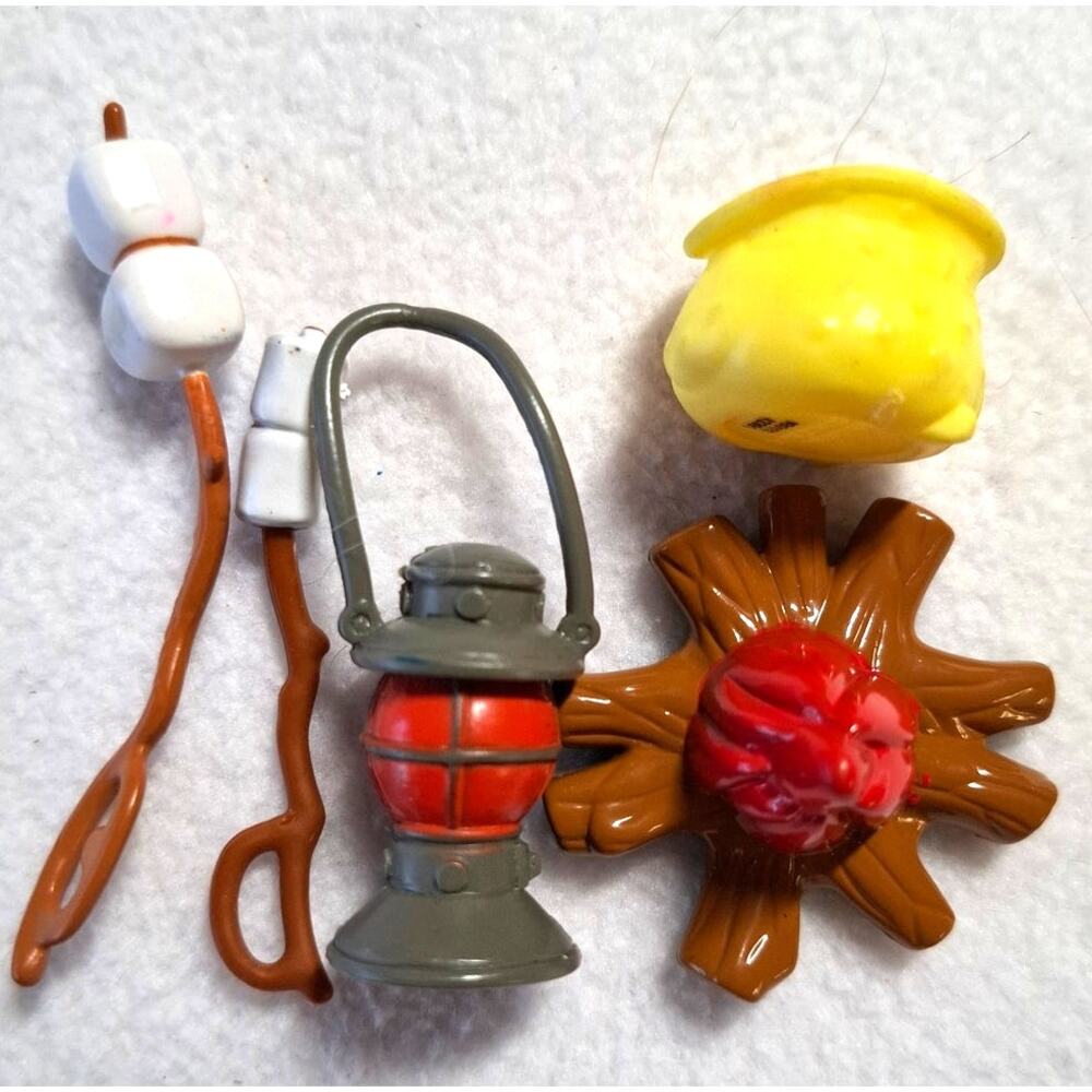 Barbie Size Doll Toy Camping Accessories Campfire Marshmallow Sticks Lantern Pot